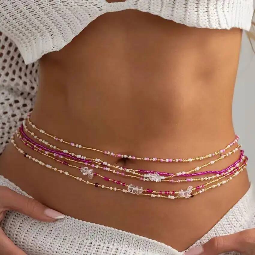 SHIXIN 6 Parça/Set Boho Renkli - Body Jewelry Chain incelemesi ve fiyatı